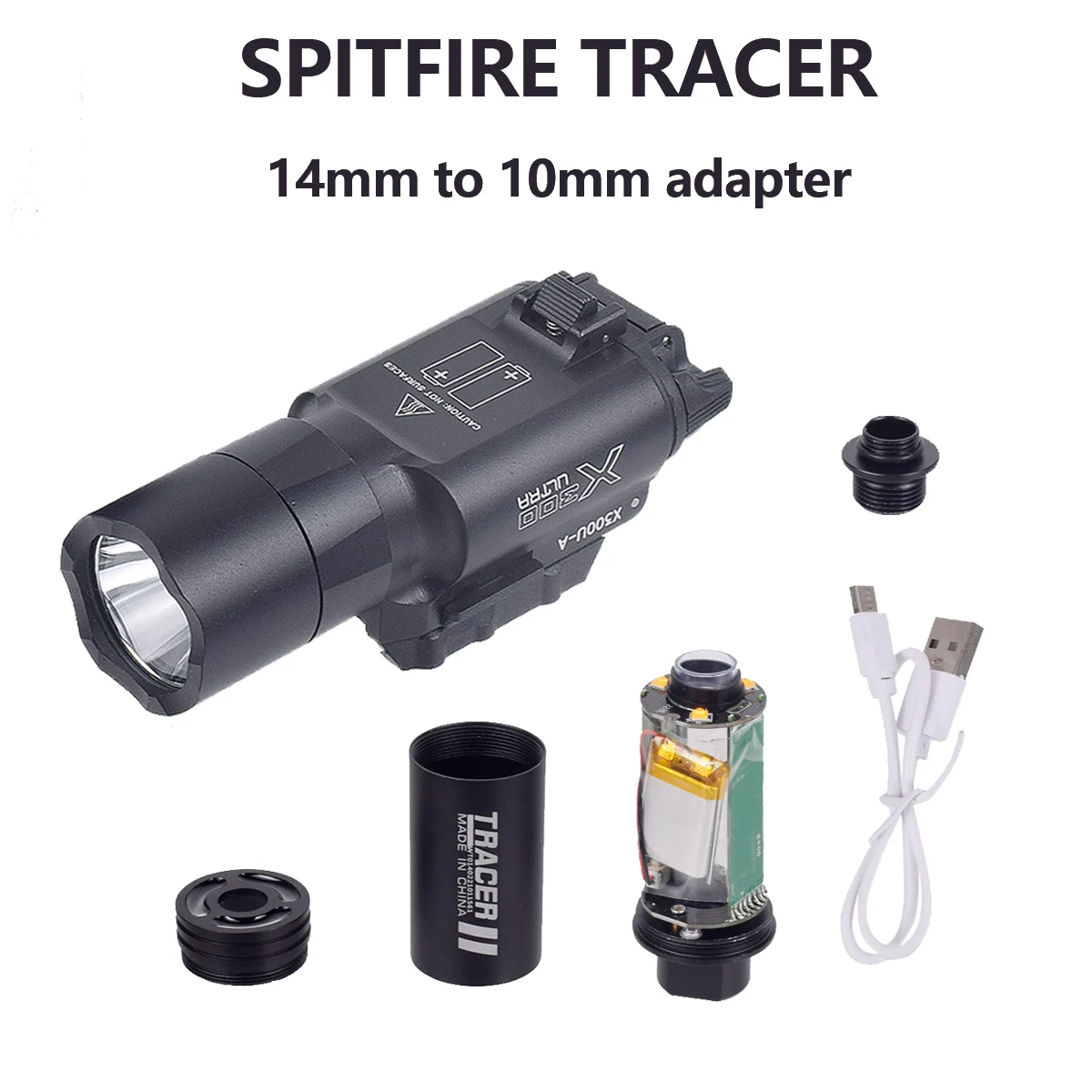 

Тактическое оружие Φ X300 Ultra Surefire Auto Tracer II, фонарик флуоресцентной стрельбы, игровой фонарь для разведки M14 до M10
