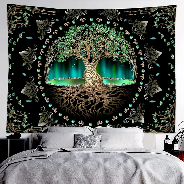 VIKAMA bohème forêt tapisserie cryptée étanche salon chambre décoration murale chambre décoration 3