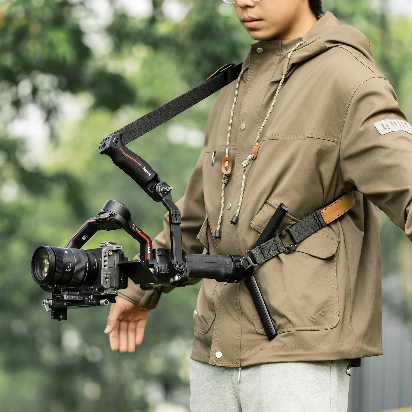 스몰리그 DJI RS 4 / RS 4 Pro / RS 4 Mini / RS 3 / RS 3 Pro / RS 3 Mini / RS 2용 경량 숄더 스트랩 (슬링 핸들용)