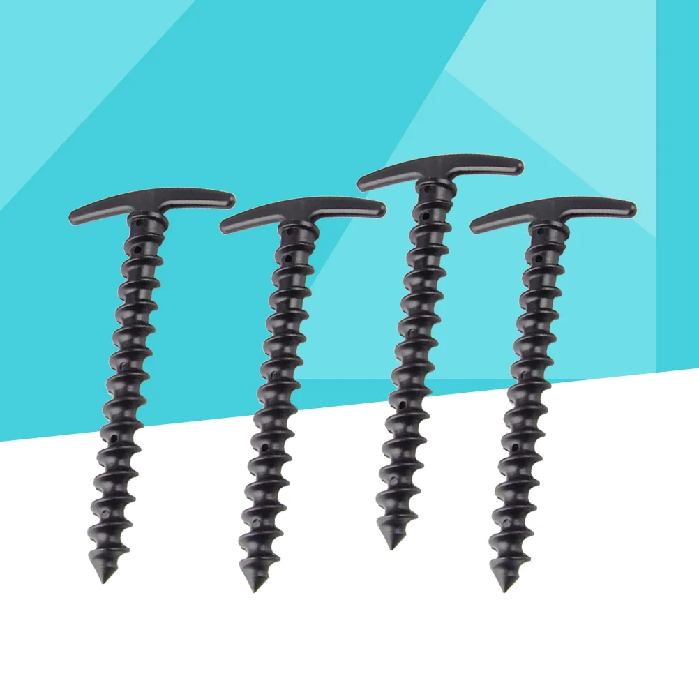 

10 Pcs Tent Stakes Heavy Duty Beach Tents Peg Screw in Pegs High Strength Camping