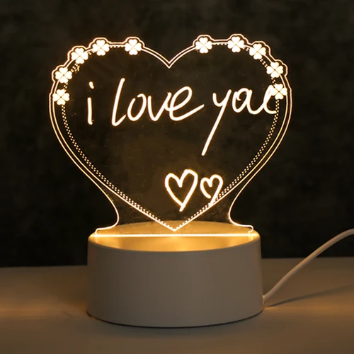 창의적인 LED 야간 조명 램프, USB 메시지 보드, 휴일 조명, 펜 포함, 어린이 여자 친구 크리스마스 장식 선물 4