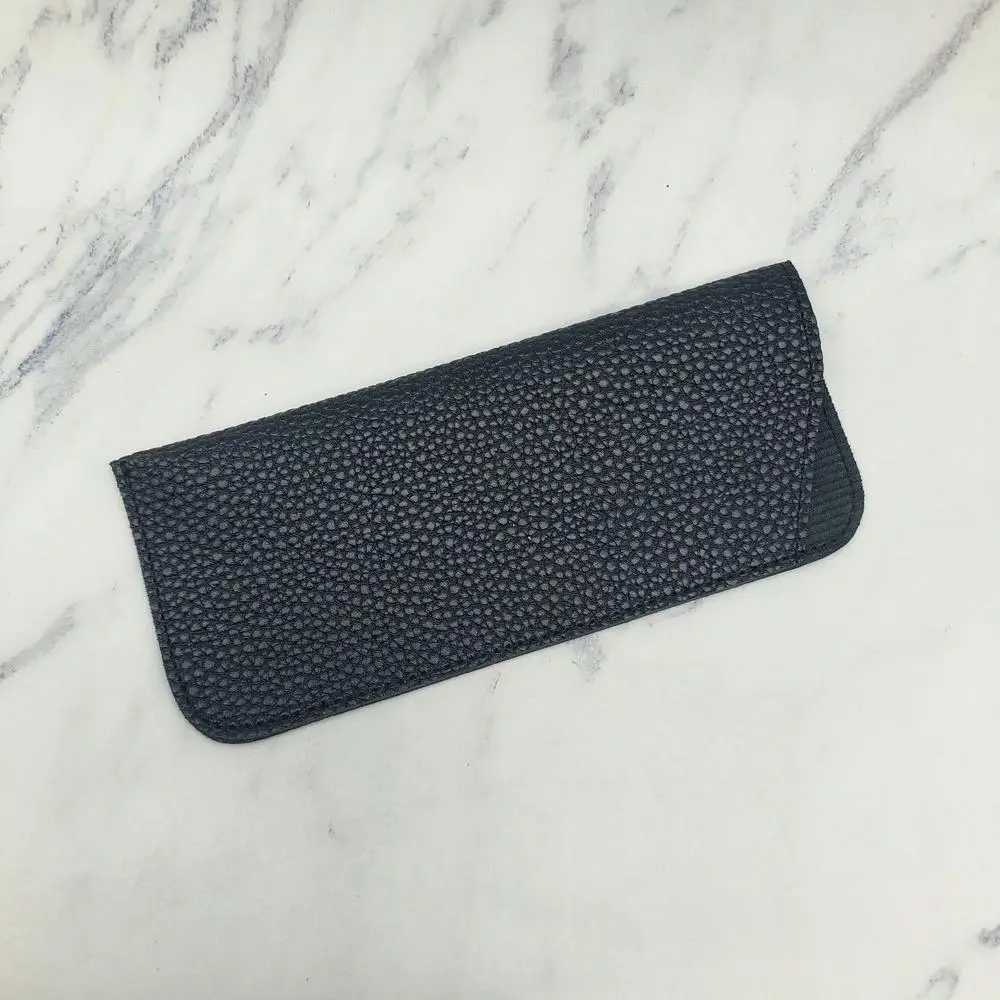 Lychee Pattern Water-Resistant PU Leather Eyewear Case - Durable & Easy to Maintain