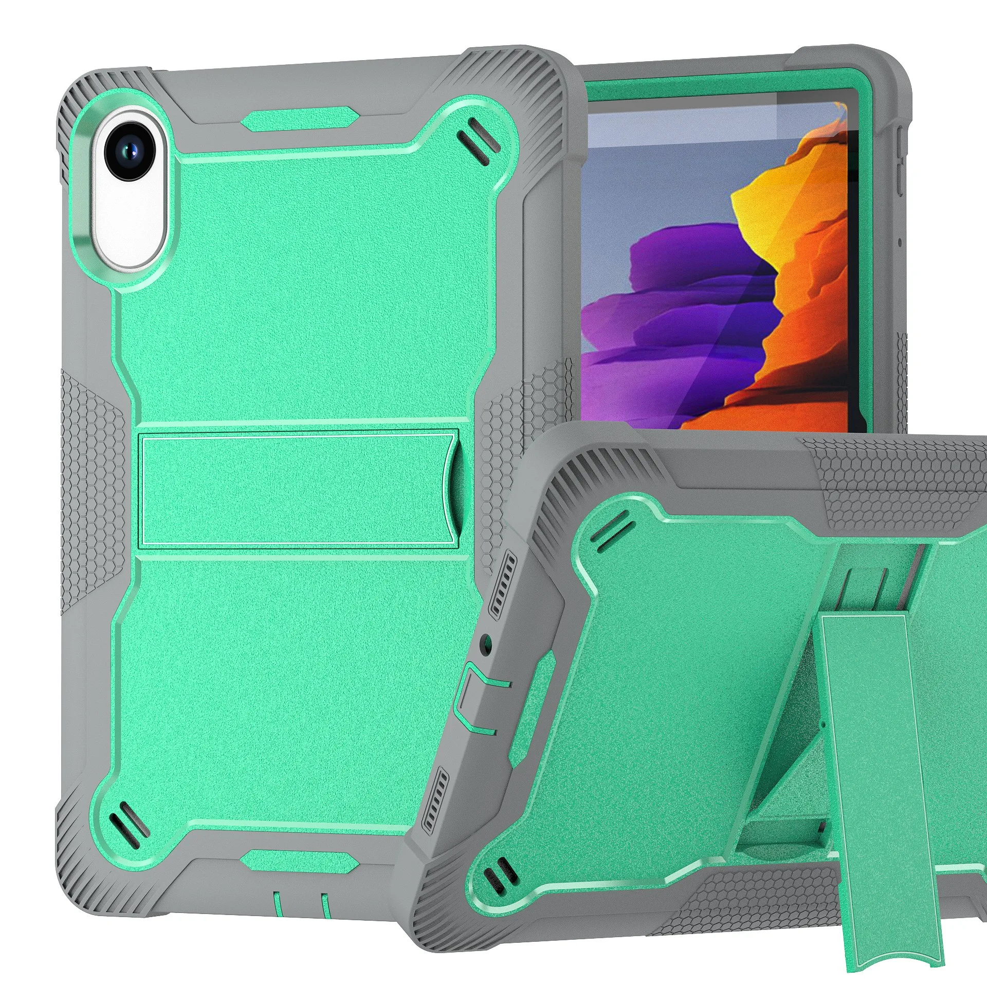 Rugged Anti-Slip Armor Case with Built-in Kickstand - Shockproof Protection