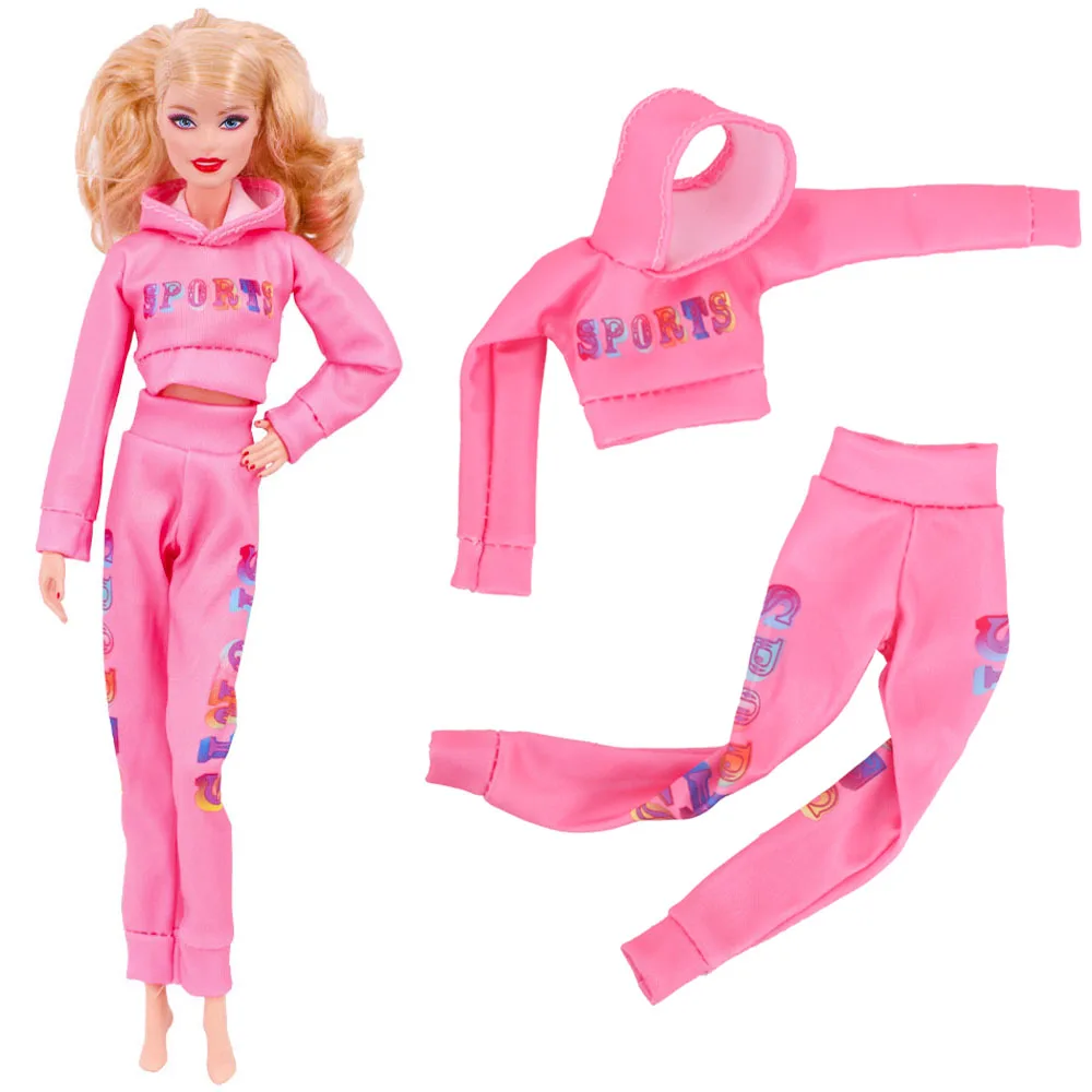 Pop Doll Clothes Sportswear Outfit Dress Fashion Coat Hoodie Top Pants Hats Clothing For Barbis&BJD Doll Accessories Girl`s Toy 5