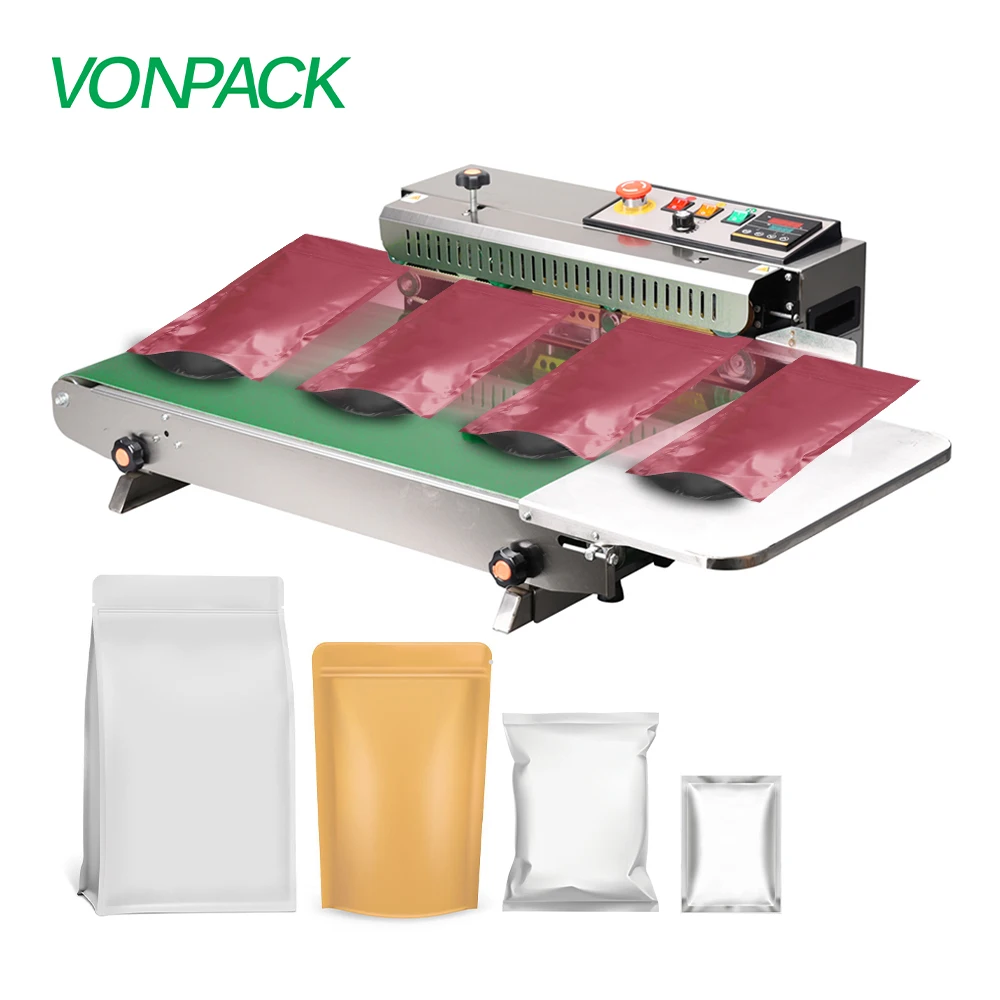 

FR-770 Wider Automatic Horizontal Plastic Film Bags Heat Sealing Machine Continuous Band Sealer Machine