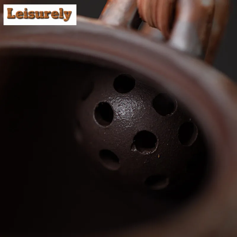 230ml Gilded Silver Vine Weaving Lifting Beam Teapot Boutique Tea Infuser Pot Tea Brewing Kettle With Ball Hole Chinese Tea Set