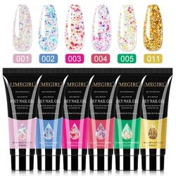 Premium Poly Nail Extension Gel Set for Professional Manicure (6 Color set 3)