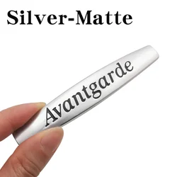 Sleek 3D Metal Avantgarde Car Emblem Badge - Premium Auto Styling Accessory (Silver - Matte)