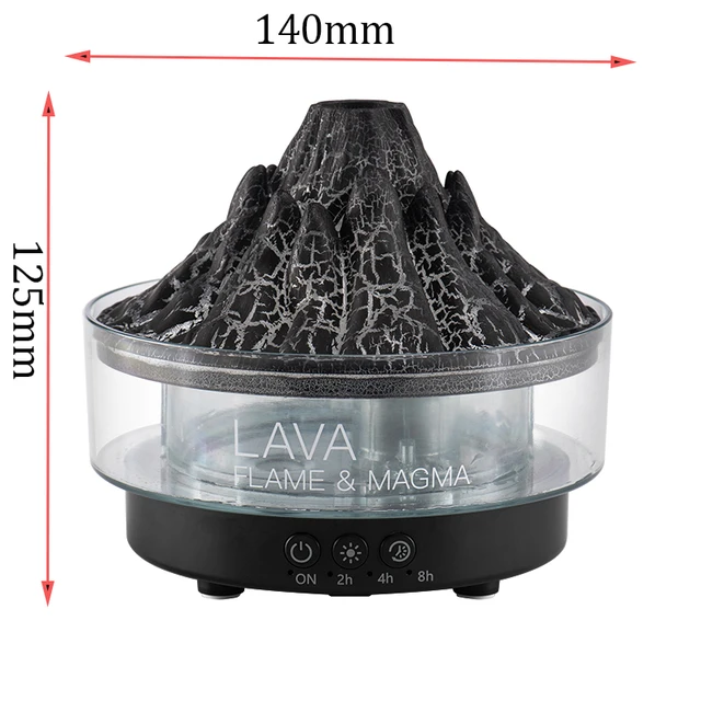 Volcano Flame Diffuser Essential Oil Diffusers for Home Bedroom Air Humidifier Remote Control 7 Colours Lights Timer shutdown 6