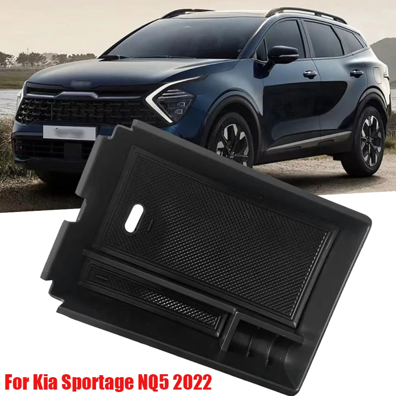 

1pc Black Car Central Armrest Storage Box for Kia Sportage NQ5 2022