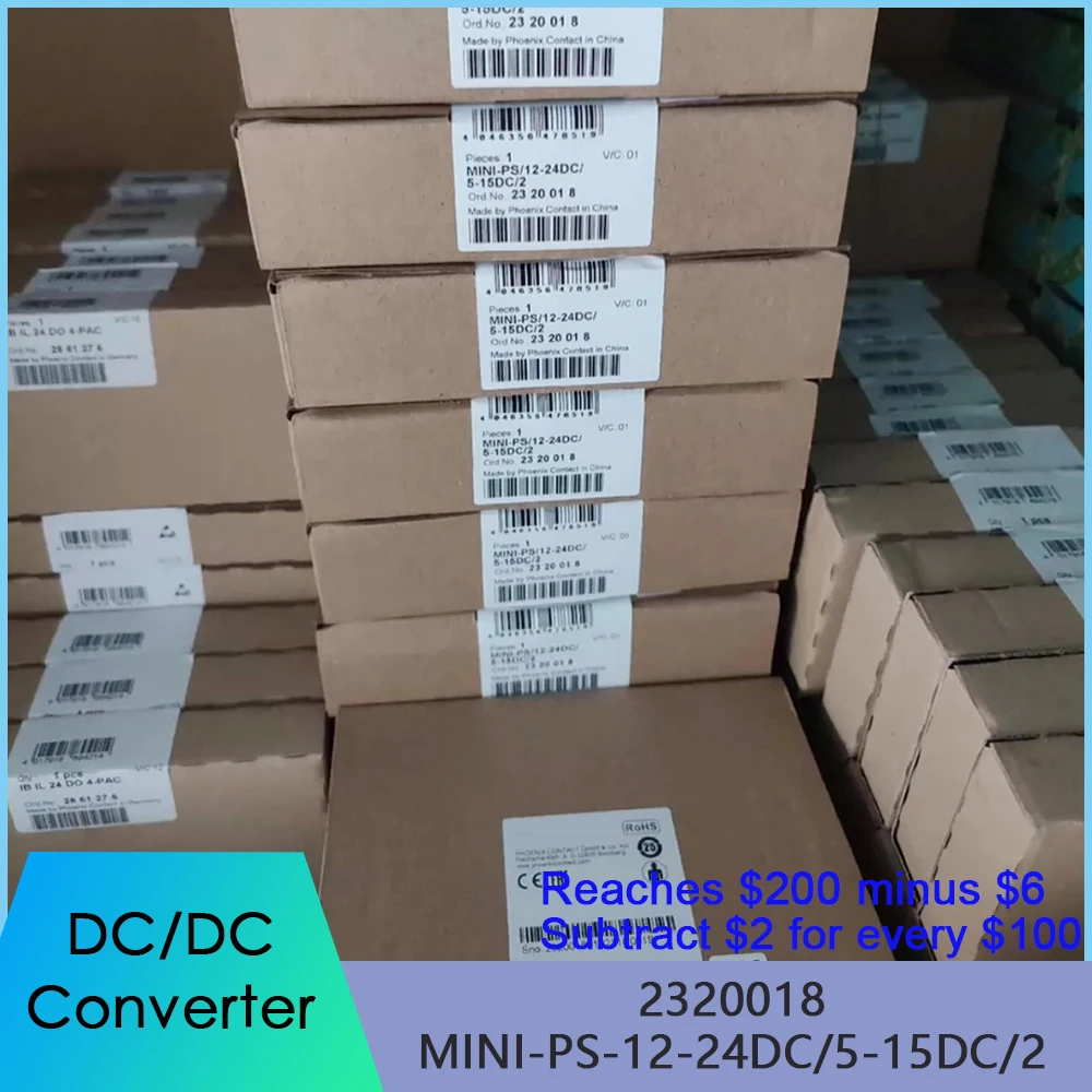 2320018 MINI-PS-12-24DC/5-15DC/2 DC/DC Converter For Phoenix Power Supply 3 2320018 MINI-PS-12-24DC/5-15DC/2 DC/DC Converter For Phoenix Power Supply