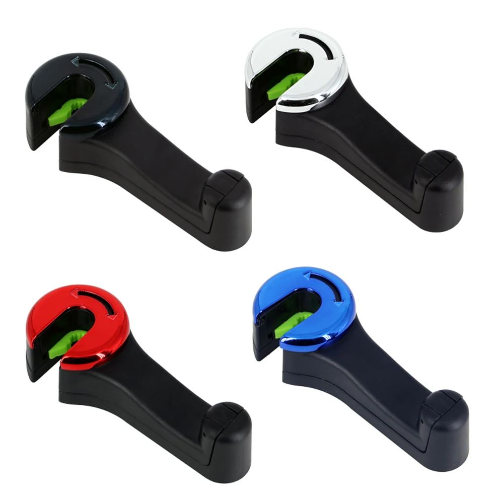 Multi-function 2 in 1 Auto Car Headrest Hooks Car Seat back Hook Phone Mount Holder Fastener Seat Back Hanger Clips 