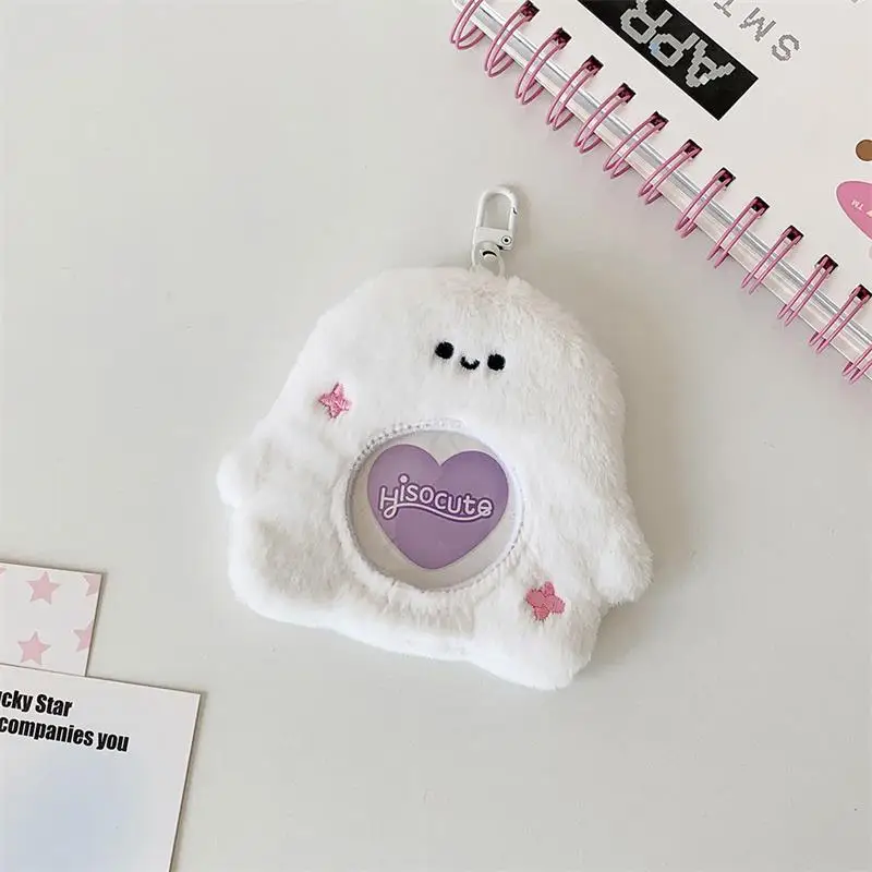 Adorable Anime-Inspired Photocard Holder Keychain Bag with Protective Cover and Badge Storage