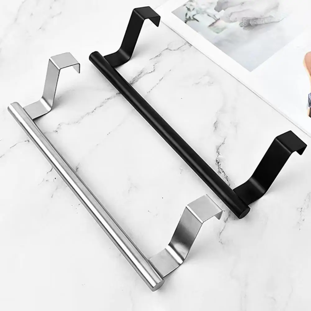 Kitchen Towel Holder Cabinet Door Towel Bar Rustproof Strong Load-bearing Simple Installation Rack Dish Towels Hanger