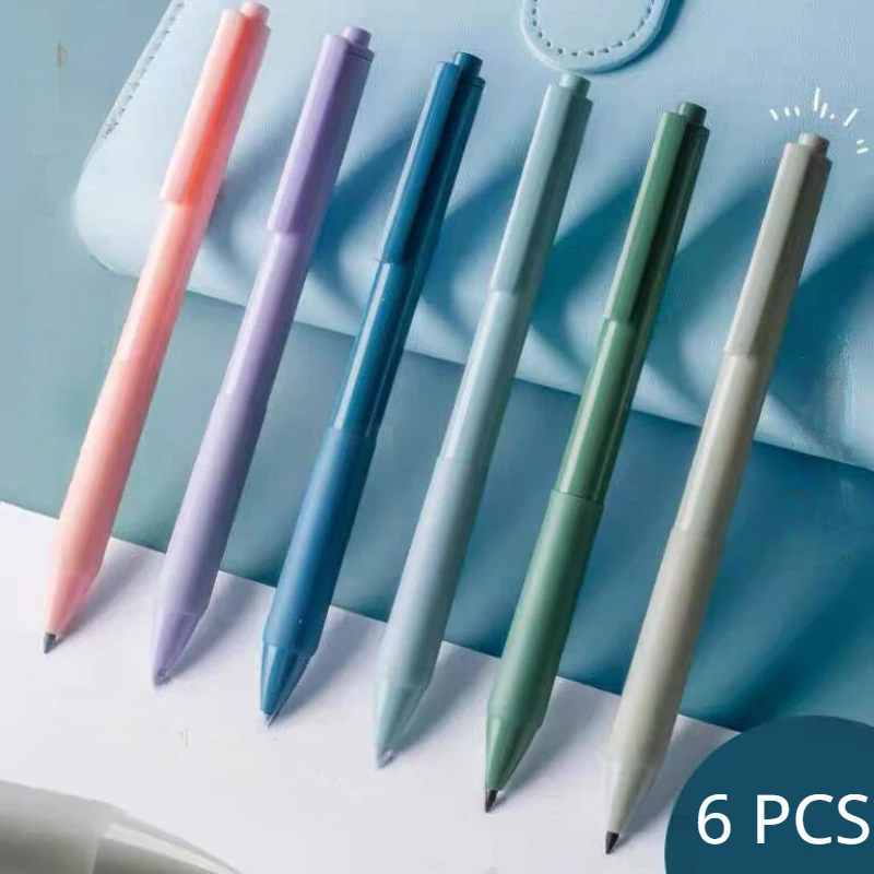 

1/6 шт. вечный карандаш, корейские канцелярские принадлежности, карандаш без ограничений, механический карандаш, детская ручка, аксессуары