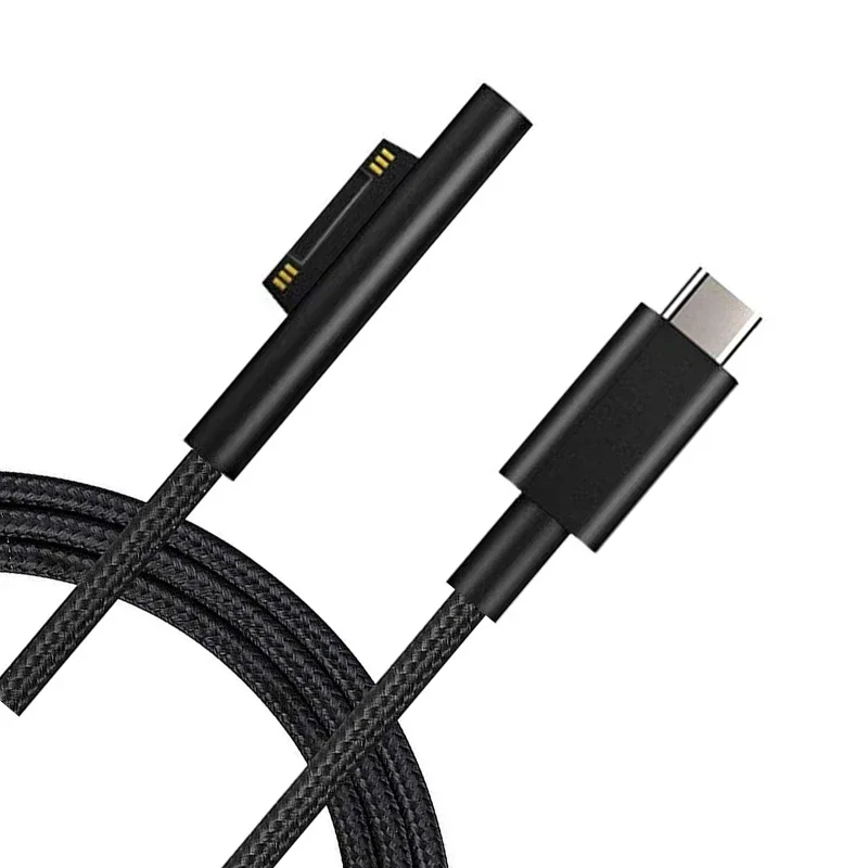 1m 65W 15V 3A USB Type-C Power Supply for Microsoft Surface Pro 3 4 5 6 Go PD Charging Adapter Cable DC Fast Charger Tablet