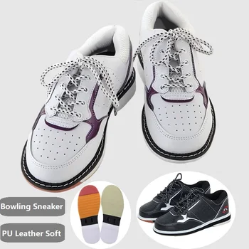 Scarpe da bowling professionali traspiranti per uomo e donna, sneakers ultraleggere antiscivolo, scarpe unisex in pelle PU, calzature per allenamento indoor