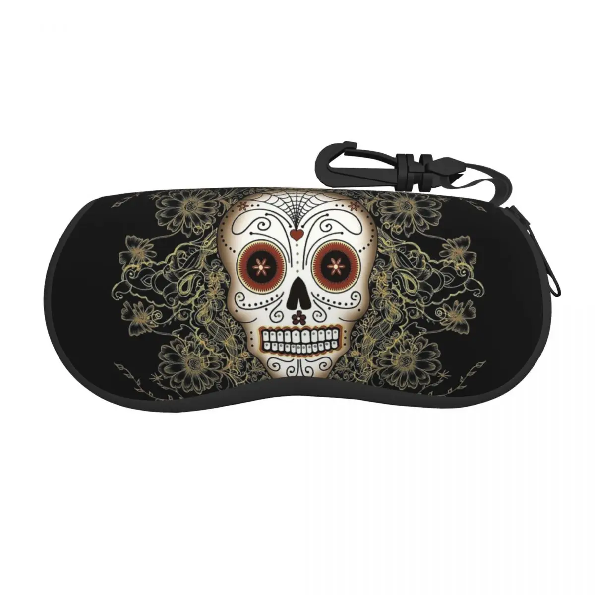 

Sugar Skull Glasses Case Protective Accessories Mexican The Day Of Dead Eyewear Storage Box Anti-Pressure Eye Contacts Case