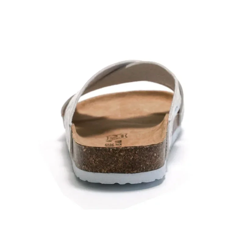 2023 New Product Summer Women's Cork Slippers Cross Strap Student Beach Shoes Sandals Cross border Flower Fragmentation