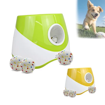 Catapulta per animali domestici, giocattoli per cani, funzione di lancio automatico della palla, controllo della distanza di lancio 3/6/9M, lancio di palline per interni ed esterni