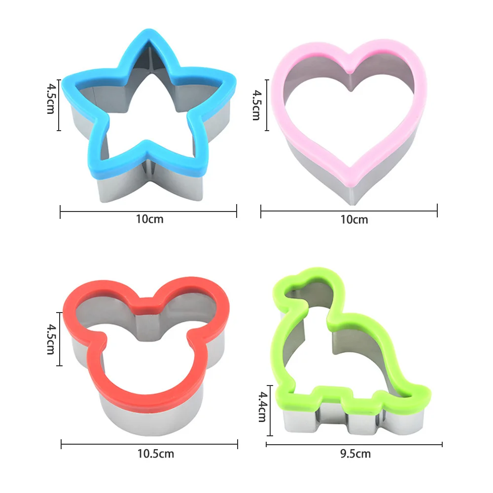 MINO ANT Stainless Steel Cookie Cutters, Pastry Cutter, Dough Cutter &  Biscuit Cutter Set For Baking (10 Pcs/Set), Mickey Unicorn Dinosaur Heart  Star