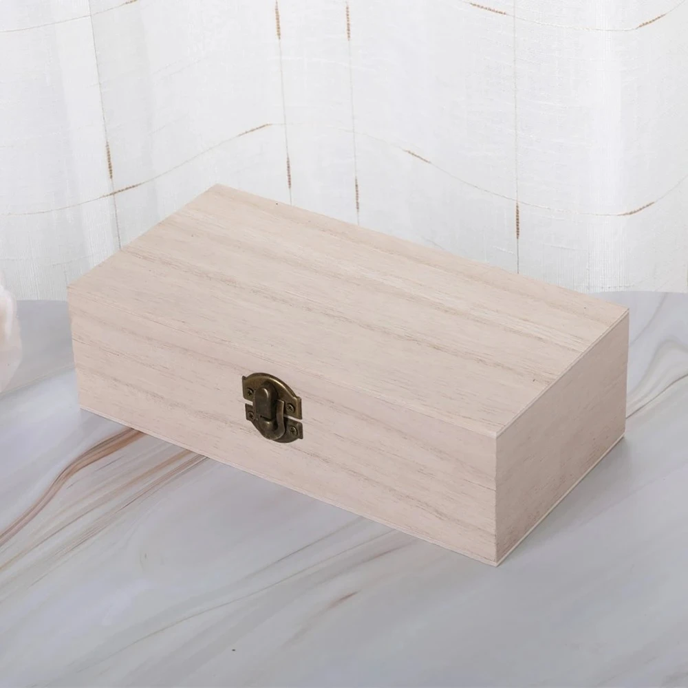 Wooden Gift Box Rectangular Wooden Box - Colored Storage Box Wooden Gift Packaging Box Organizer Box