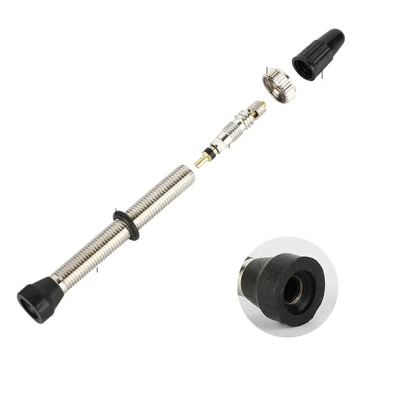 34MM 40MM 44MM 48mm 60mm Presta Valve Road MTB Bicycle Tubeless Tires Brass Core Alloy Stem Tubeless Sealant Compatible 1PC bicycle tubeless valve bicycle valve bicycle air valve