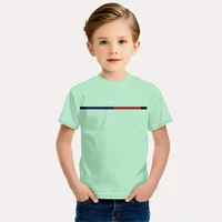 Enfants garçons vêtements Simple Paris lettre imprimer à manches courtes t-shirt enfants garçons 2 à 9 ans décontracté confortable t-shirts enfants haut 5