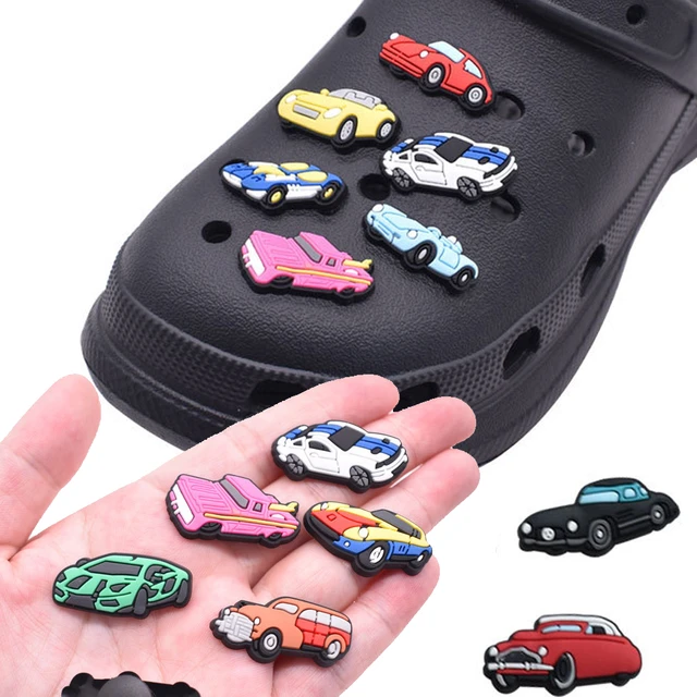 Hot Sale 1pcs PVC Racing Car Accessories for Crocs Charms Men Badge Women  Clogs Buckle Kids Pins Boy Shoe Decoration Jeans - AliExpress