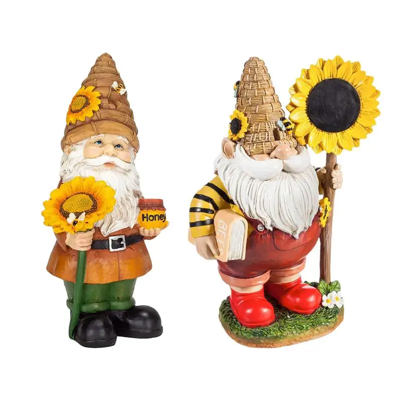Whimsical Resin Garden Gnome Statue - Playful Dwarfs Figurines for Creative Lawn Decoration