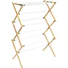 Clothes Drying Rack, Stabile Wood Frame with Slanted Feet, 23.8 Feet of Hanging Space, Ready to Assemble, Flat Top, Natural 1