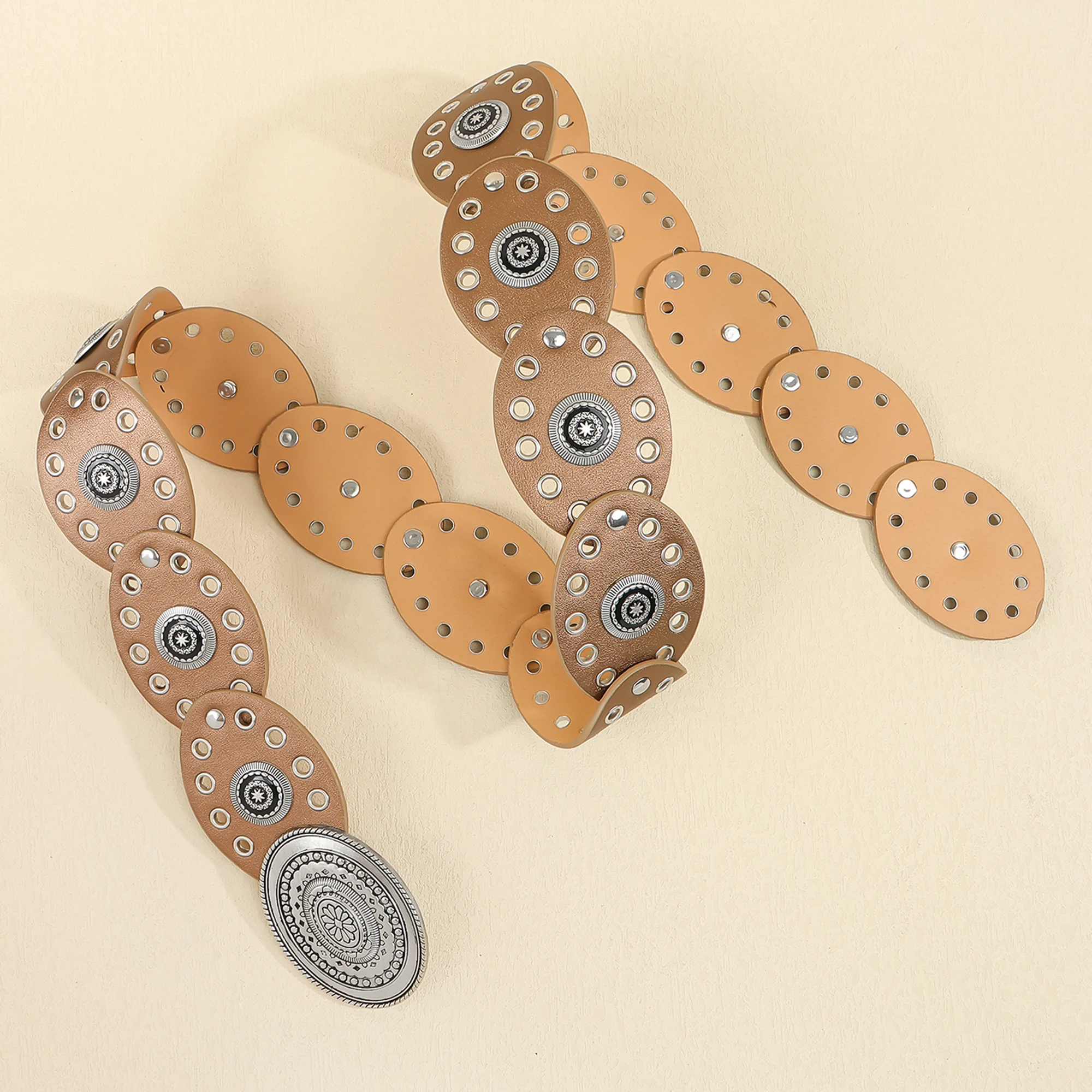 Der neue böhmische lässige kleine Disc-Mode-Gürtel mit hohem Sinn für Frauen, verziert mit Rock-Hosengürtel – Detail 31