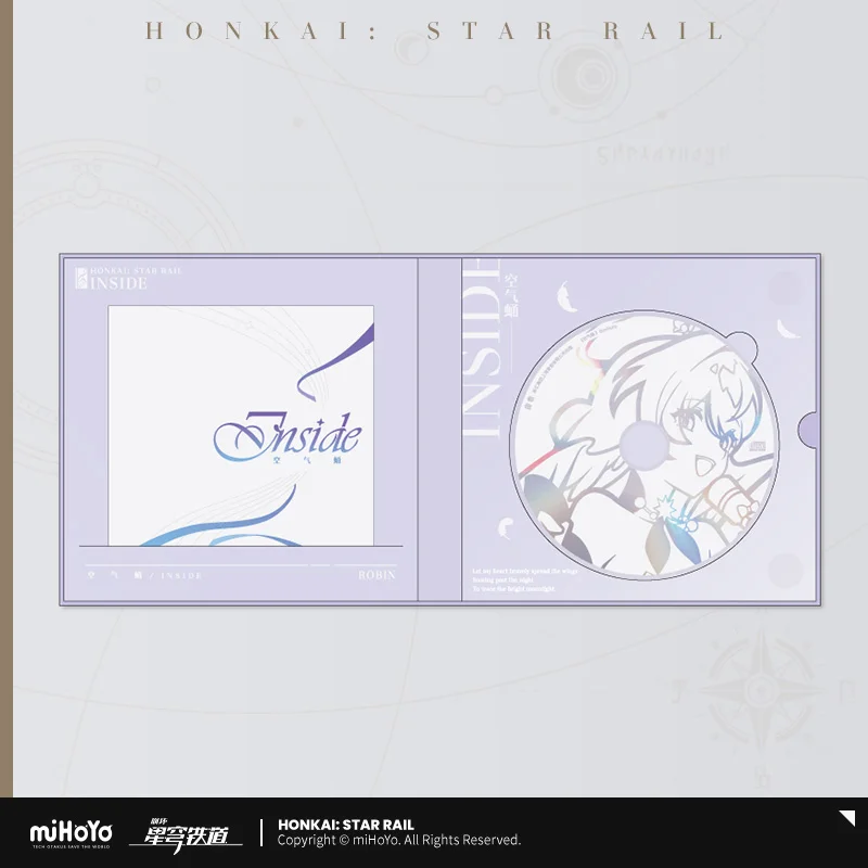 Presale Game Honkai: Star Rail Official Merch Robin INSIDE Physical Album Badge Laser Card