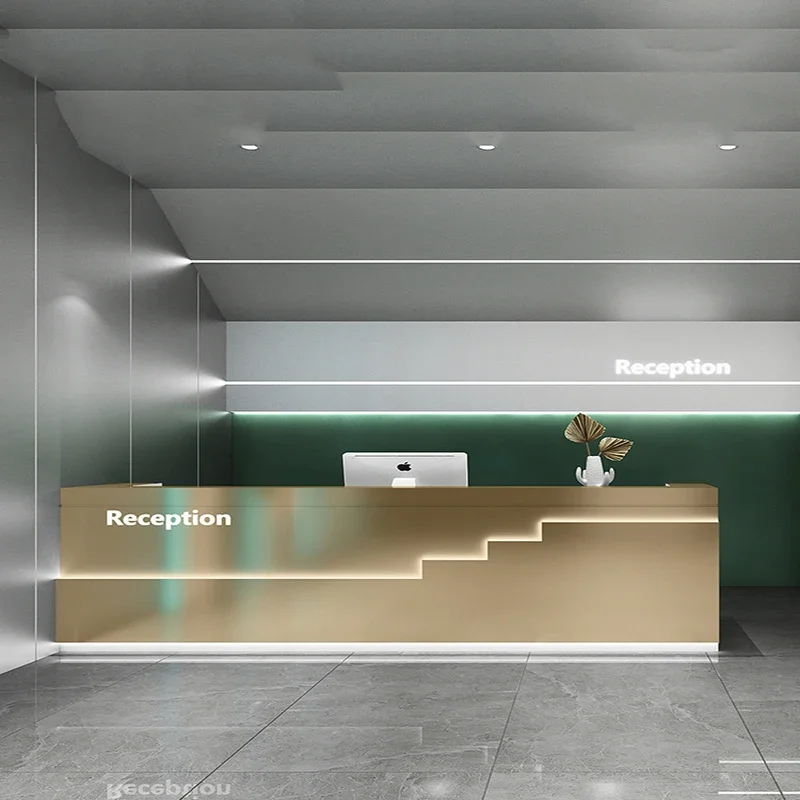 Desk Desk Electronic Book Customer Center Beauty Salon Reception Checkout Counter Furniture Executive Store Store Cosmetics Home