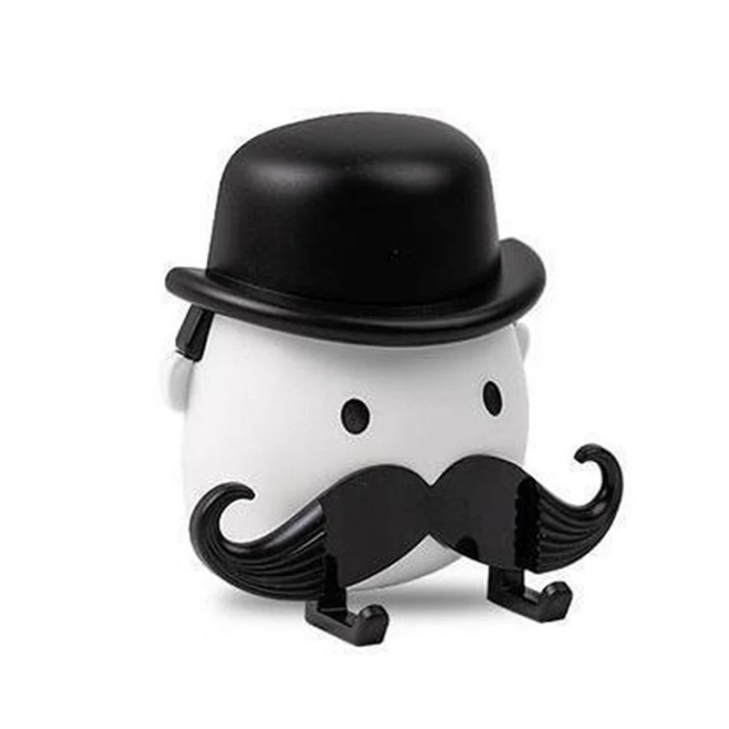 Wall Razor Beard Shaver Holder razor holder razor storage box shaver charger holder Storage Moustache Shape Plastic Bathroom Washroom Sucker Storage Rack Organizer Suction Cup Hook
