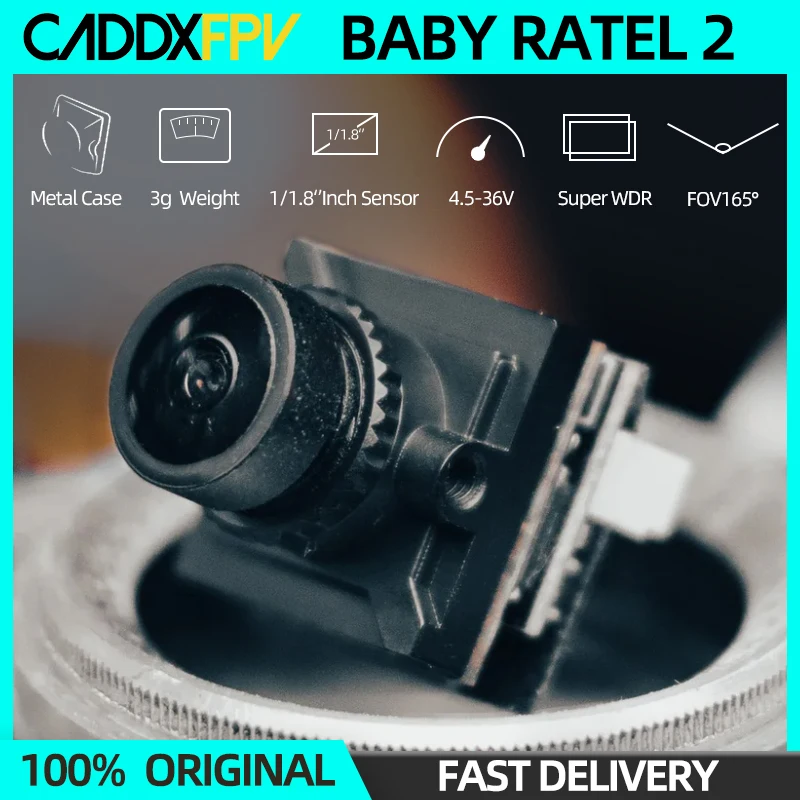 Caddx Baby Ratel 2 Analog FPV Camera 1200TVL 1/1.8'' FOV165° Nano ...