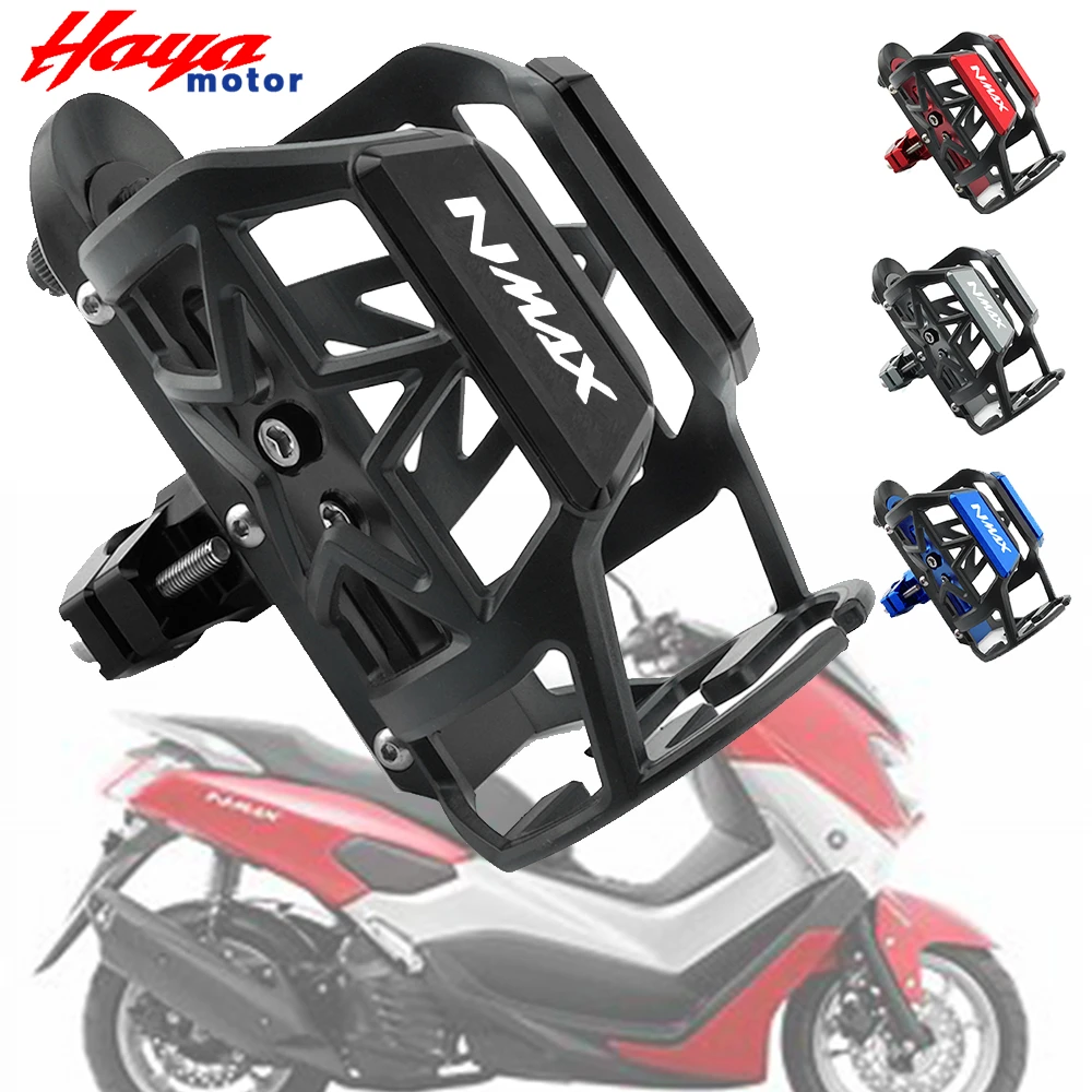 

2022 For YAMAHA NMAX125 NMAX155 NMAX 125 155 NMAX Motorcycle CNC Beverage Water Bottle Drink Cup Holder Bracket With logo NMAX