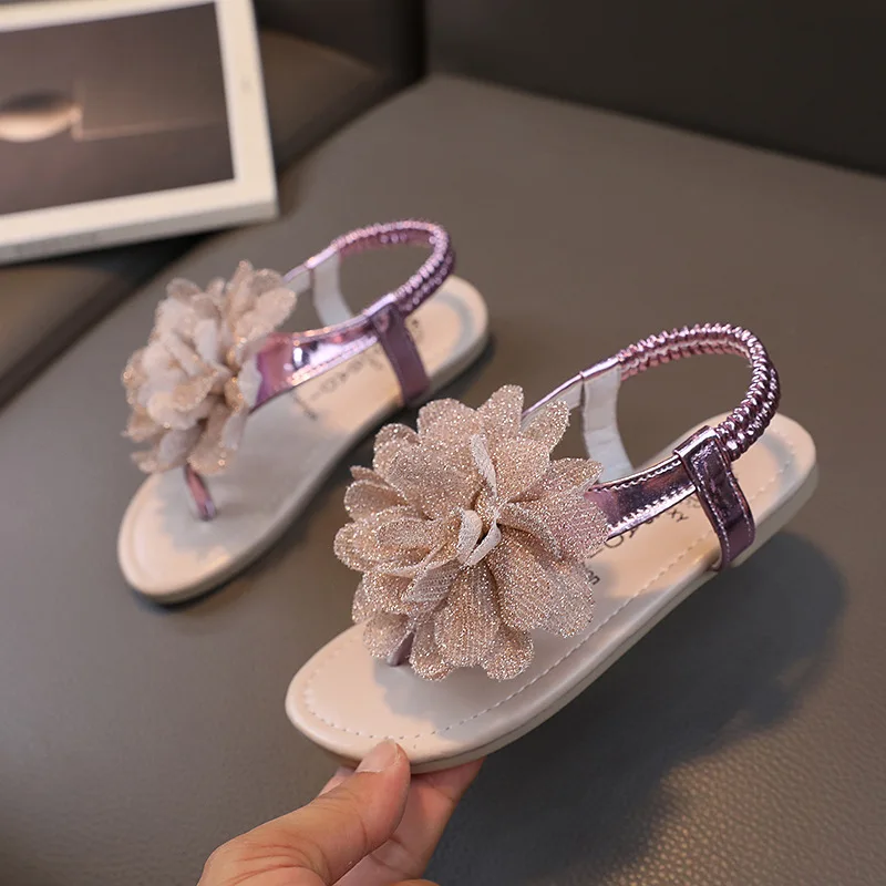 Girls Floral Sandals Beach Shoes