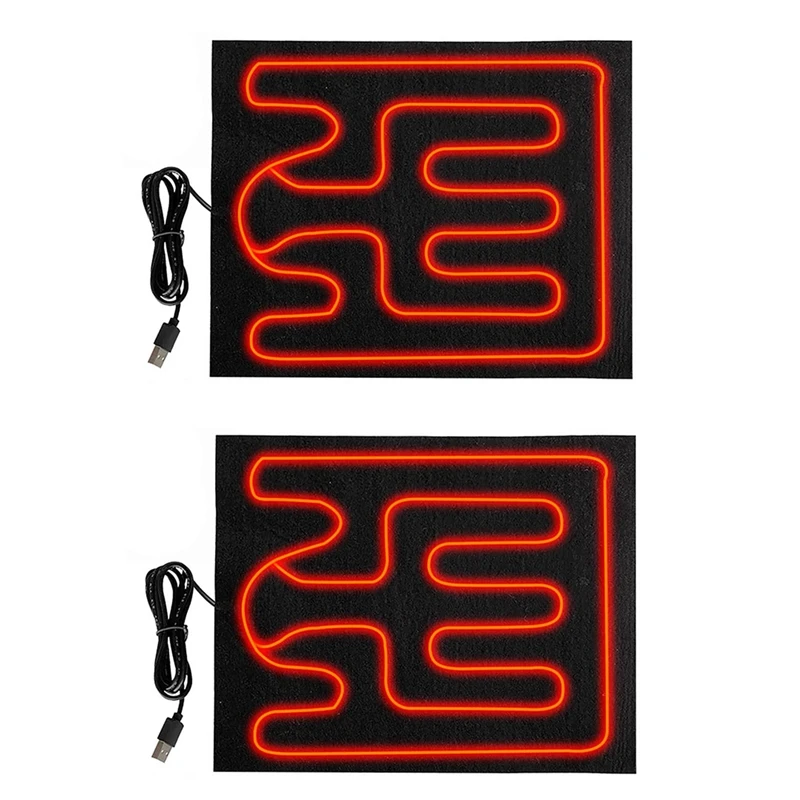 

2X Pet Heating Pad USB Heating Film Warm Folding Heated Sheet Waterproof Car Mat Pet Reptile Winter Warm Climbing