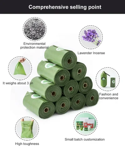 

Scented Dog Waste Bag Holder Dispenser Puppy Cat Poop Scooper Collector Small Rolls Outdoor Clean Pets Supplies