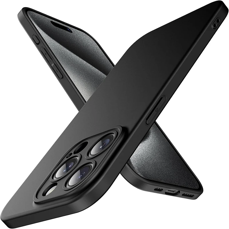 Sleek Luxury Ultra-Thin Matte Black Silicone Soft Case