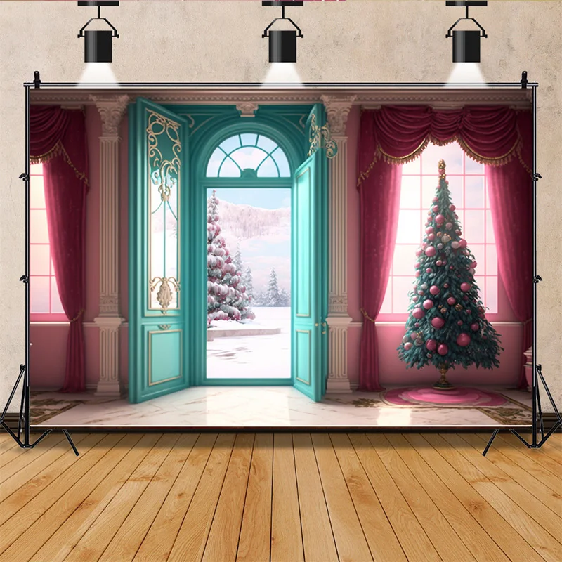 

SHENGYONGBAO Christmas Day Indoor Photography Backdrops Living Room Restaurant Exterior Wall Photo Studio Background Props QS-51