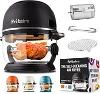 Glass AirFryer 5 Quart w/ 360 Visibility, Self-Cleaning, 400F Vortex Air Fryer for Even Cooking, BPA-Free 1