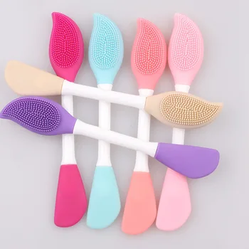 Double-Ended Silicone Face Mask Brush,Facial Cleansing Brush Premium Soft Facial Masks Other Skin Care Applicator Tool for Cream - Thumbnail 2