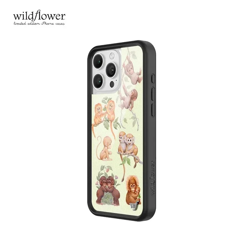Wildflower Cute Monkey Biz Zoo Shockproof Phone Case with Cartoon Monkeys Design