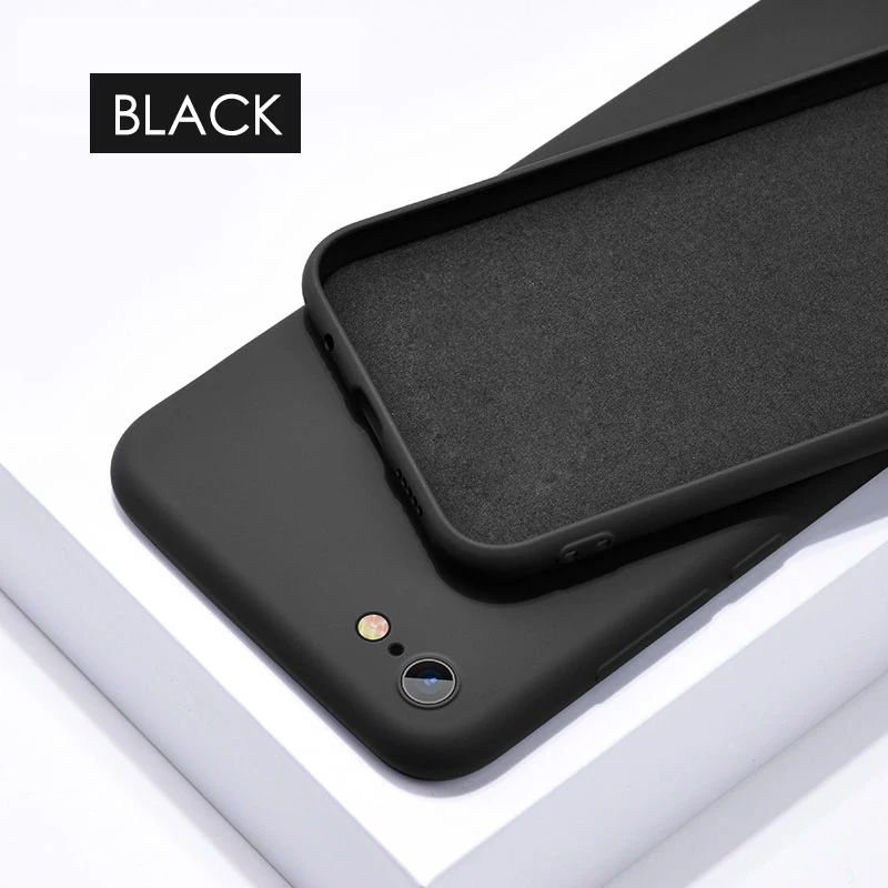 Luxury Liquid Soft Silicone Shockproof Candy Color Back Cover