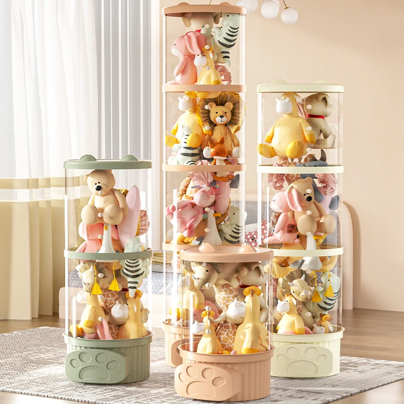 Stackable Toy Organizer Doll Storage Tube Suitable for Home and Bedroom Storage Holiday Decoration christmas storage box