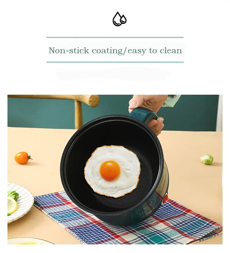 1.8L Electric Multicooker Non-Stick Single/Double Layer Pots Home Dormitory Multi-function Cooking Machine