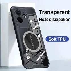 HD Clear Transparent Heat Dissipation Protective Phone Cover for Realme GT6 China (Black)