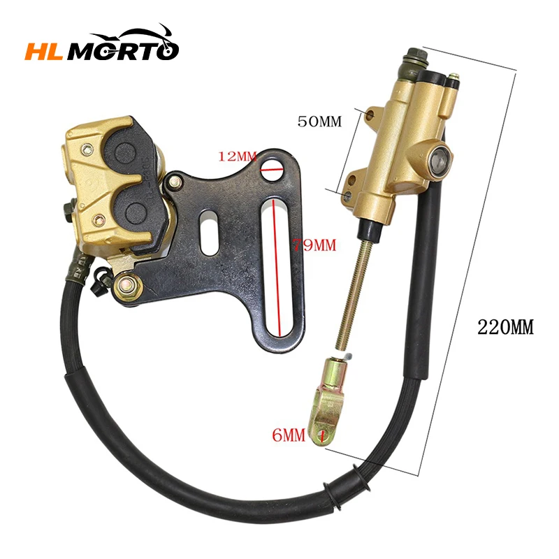 

12mm ATV Motorcycle Dirt Bike Hydraulic Rear Disc Brake Caliper System For 110 125cc 140cc PIT PRO Dirt Bike